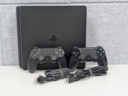 Sony PlayStation 4 Slim LOW FIRMWARE (v12.02) w/ accessories - 1TB - Black - USED