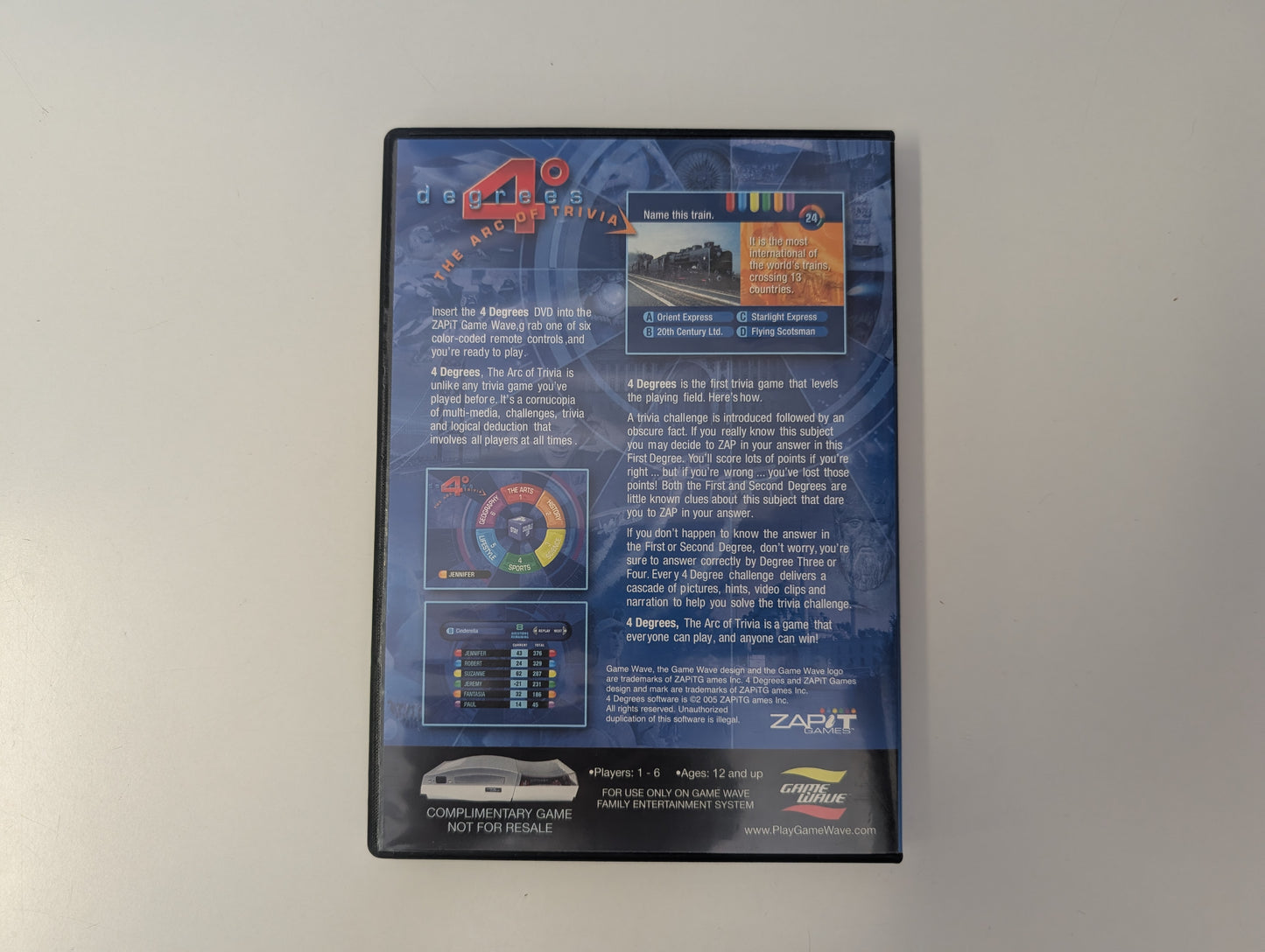 Game Wave Family Entertainment System w/ 4 Degrees Trivia Game - AS-IS