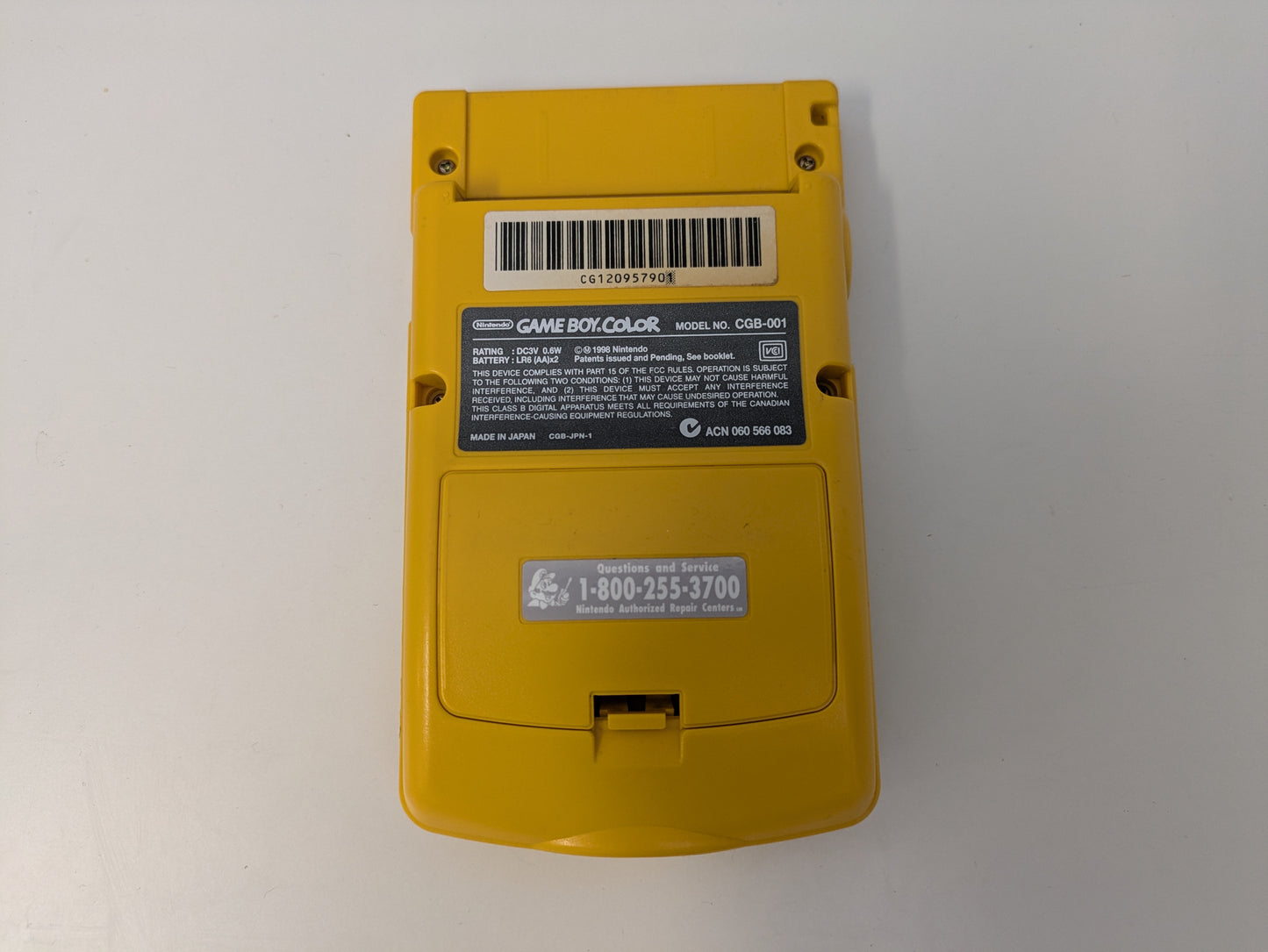 Nintendo Yellow GameBoy Color Handheld Console ONLY - USED (GG94.1)