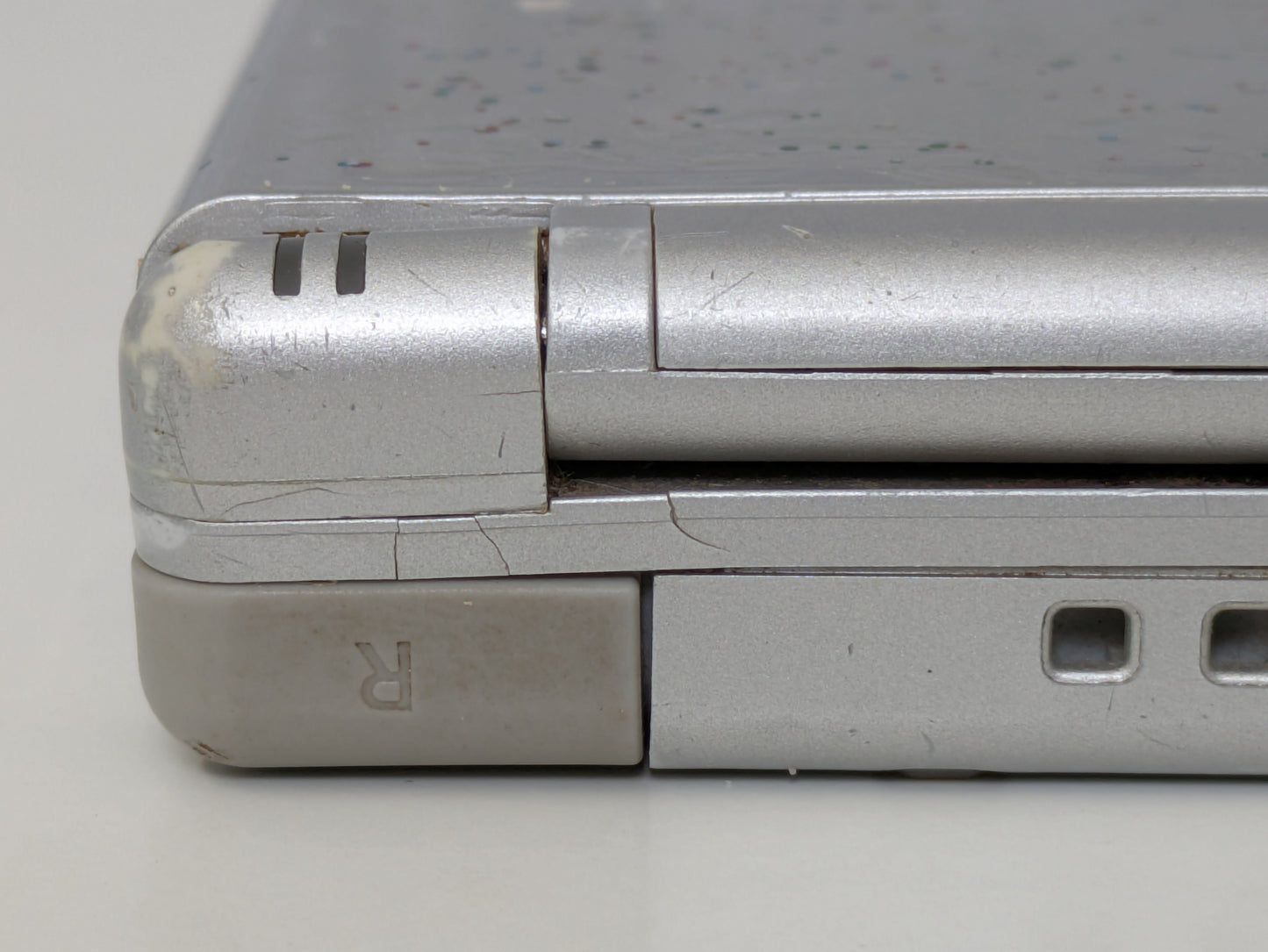 Nintendo DS Lite - Silver - Glitter Painted - CONSOLE ONLY - AS-IS