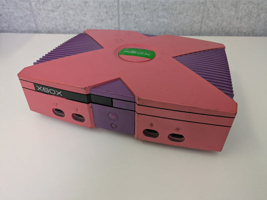 Microsoft Xbox CONSOLE ONLY - Custom Pink and Purple Paint - ISSUES READING DISCS - AS-IS