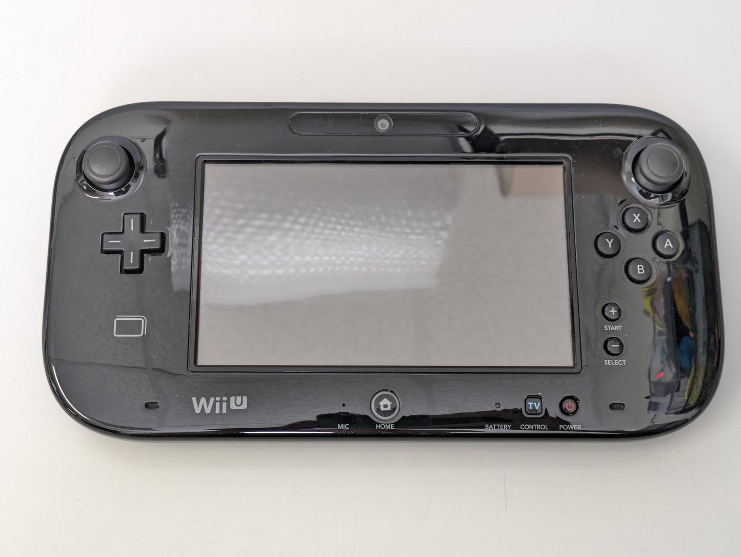 Nintendo Wii U GamePad - Black - BROKEN SCREEN - GAMEPAD ONLY - AS-IS