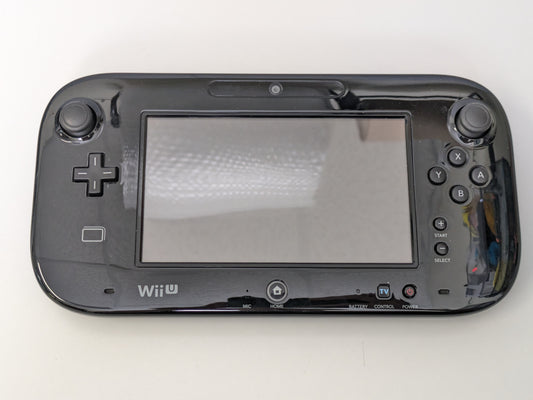 Nintendo Wii U GamePad - Black - BROKEN SCREEN - GAMEPAD ONLY - AS-IS