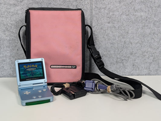 Nintendo GameBoy Advance SP AGS-101 (w/ accessories) - Pearl Blue - USED