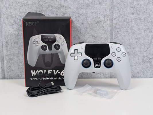 NBCP WOLF V-6 Wireless 2.4GHz/BT Controller - White - USED