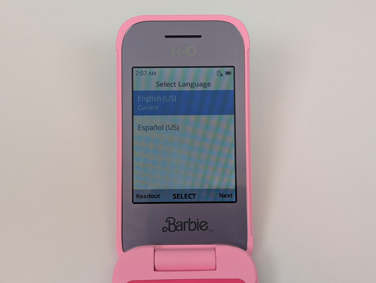 HMD Barbie Flip Phone (Network Unlocked) - US Version w/ KaiOS - Pink - USED