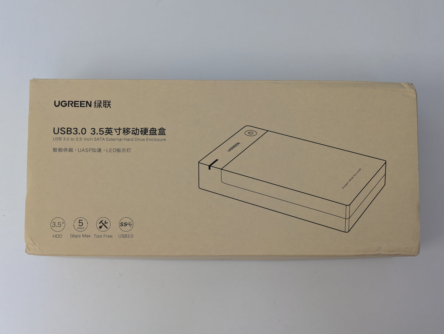 12TB Western Digital Hard Drive in UGREEN Enclosure w/ Wireless Controller - USED