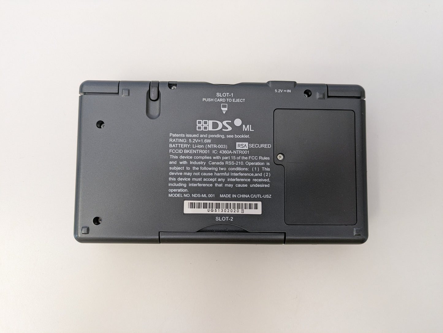 Nintendo DS ML (Charcoal Black) - Original DS 3rd Party Reshell - COMPLETE IN BOX - Used