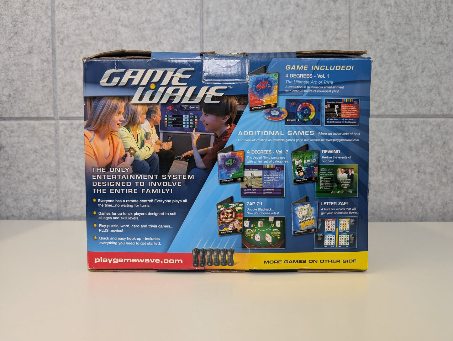 Game Wave Family Entertainment System w/ 4 Degrees Trivia Game - AS-IS