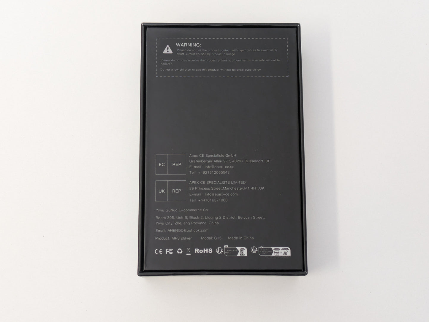 Ahenod G15 - Android MP3 Player - 128GB - Black - USED