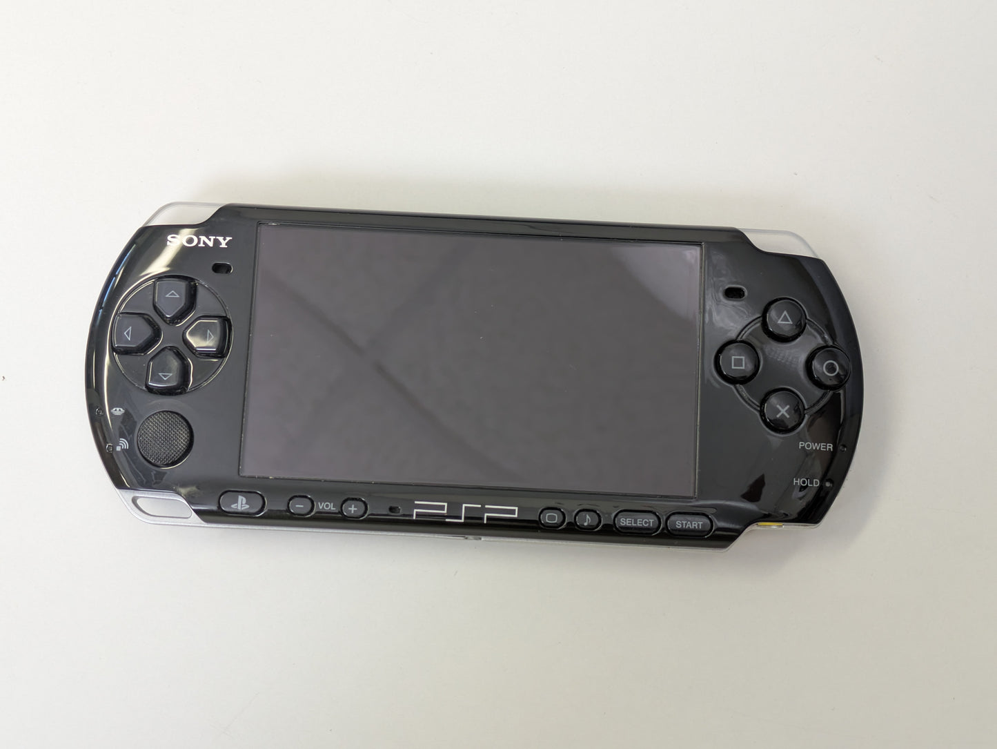 Sony PlayStation Portable PSP PSP3001c - CONSOLE ONLY - DISPLAY ISSUES, MISSING BATTERY & BATTERY DOOR - AS-IS