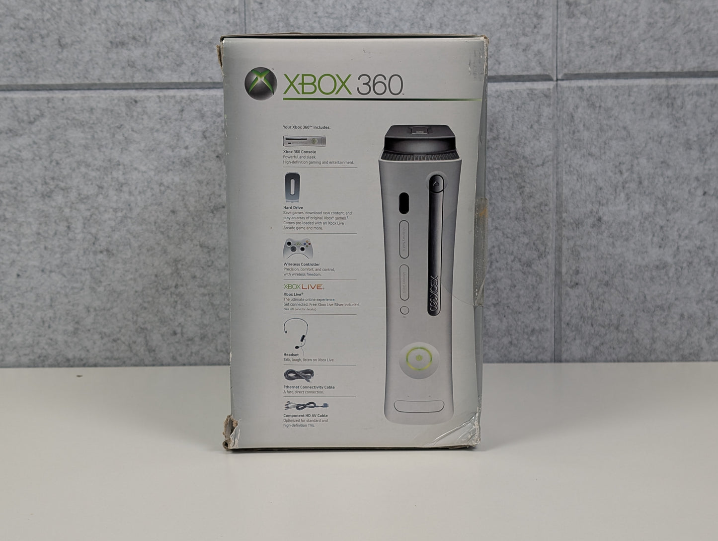 Microsoft Xbox 360 (BLADES DASH) IN BOX - NO HARD DRIVE - White - USED