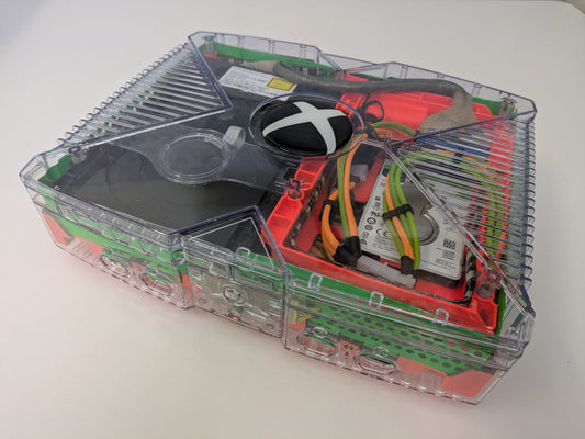 Microsoft Xbox MODDED w/ XBMC DASH - 1TB HARD DRIVE & CUSTOM SHELL & LEDs - TESTED & WORKING - AS-IS