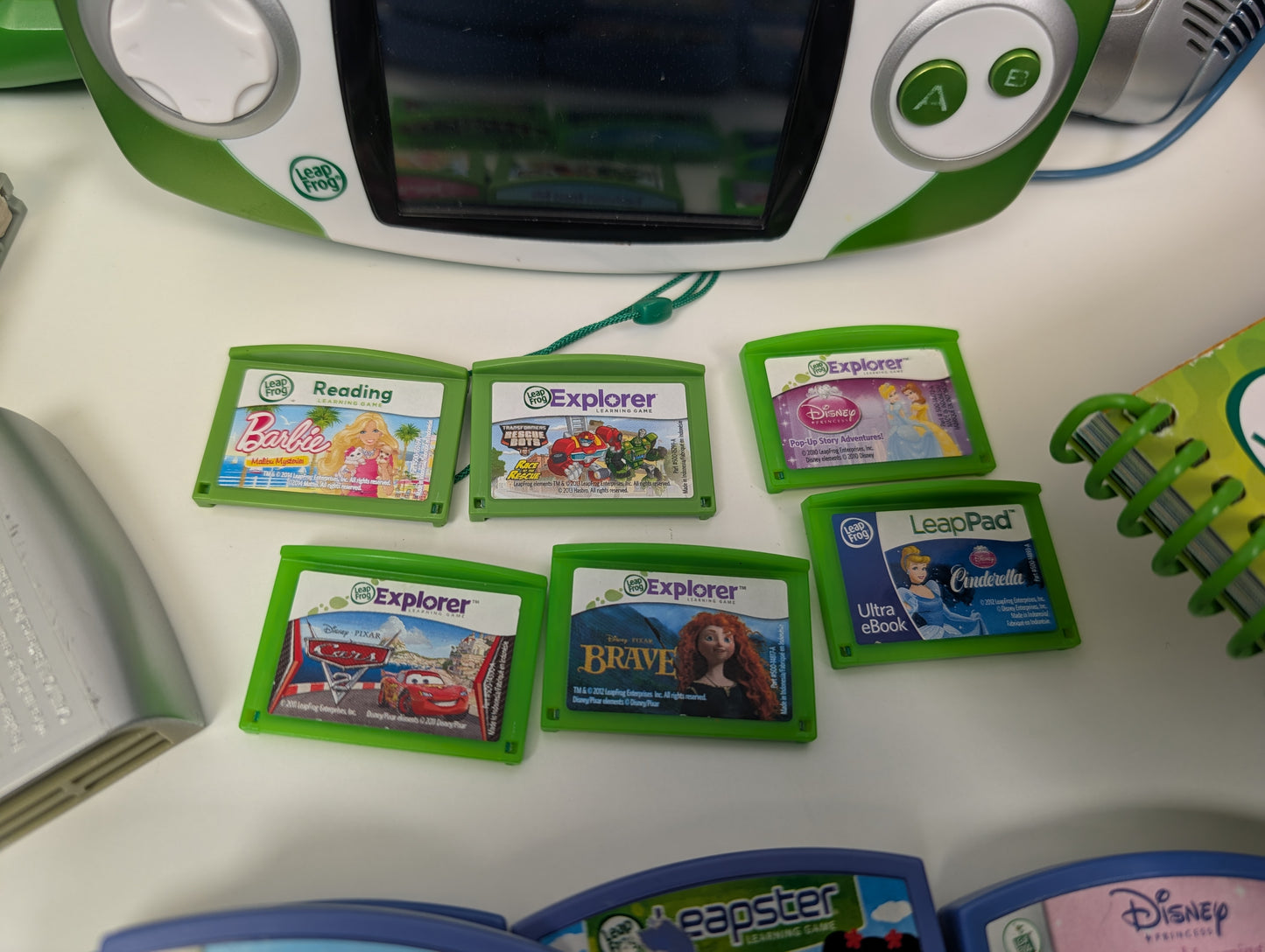 UNTESTED LeapFrog Bundle - 9 devices, 38 games, 16 books, 2 DVDs - AS-IS